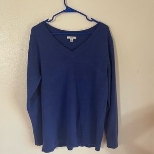V-Neck Sweater Royal Blue Heather